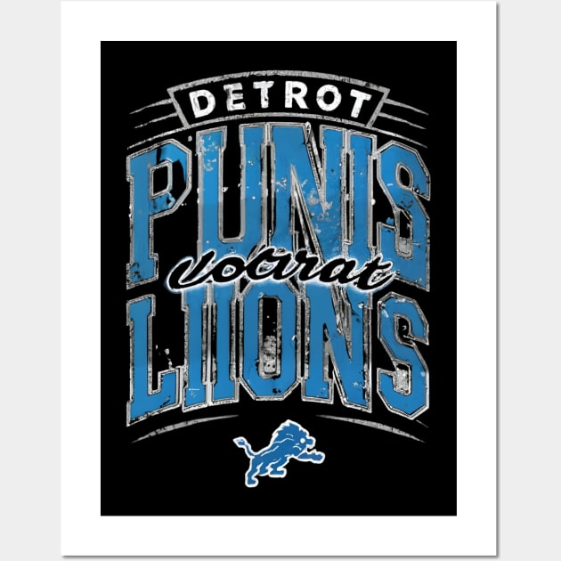 Detroit lions Wall Art by designfurry 